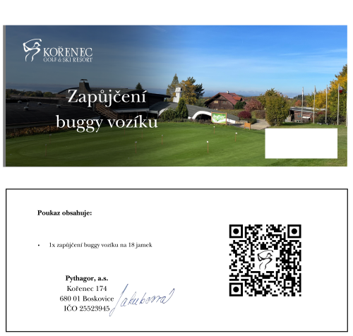 Zapůjčení buggy na 18 jamek